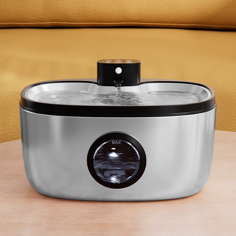 5L Pet Water Fountain with Water-Electricity Separation, Smart Cat Fountain Water Dispenser, 304 Stainless Steel, Cat and Dog Water Dispenser