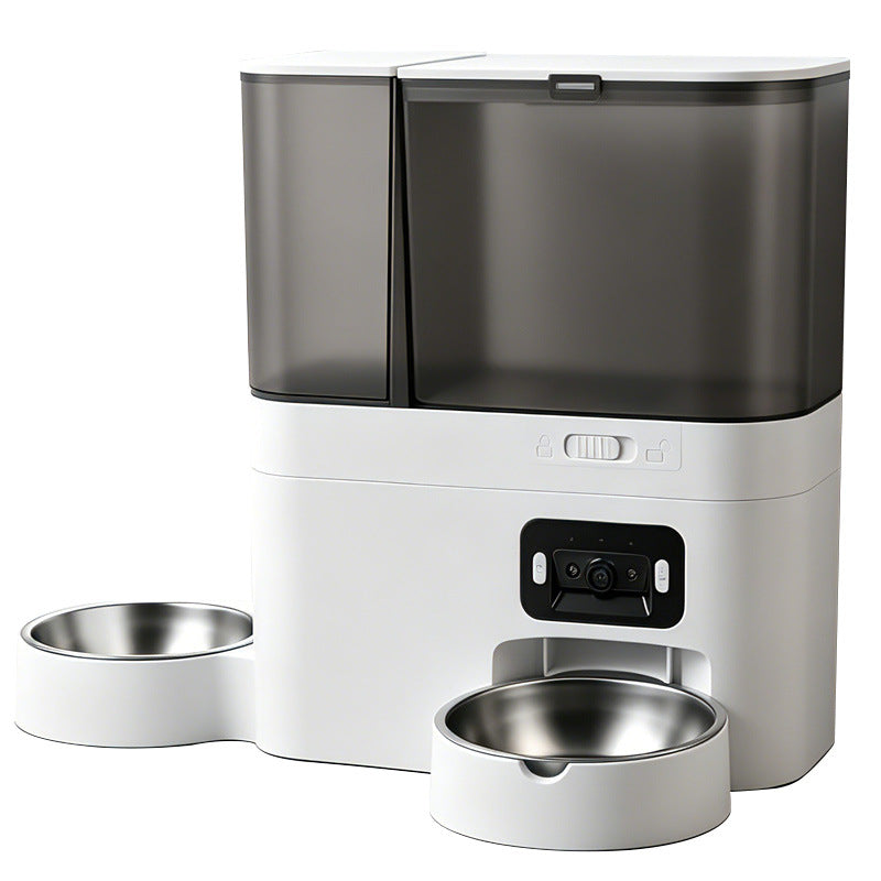 New Smart Pet Feeder and Water Dispenser for Cats with Camera, Large Capacity, Timed and Quantitative Feeding