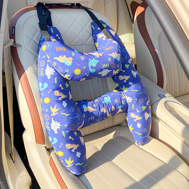 Car Safety Pillow / Rear-Seat Sleeping Cushion & Shoulder Pad (Prevents Neck Chafing)