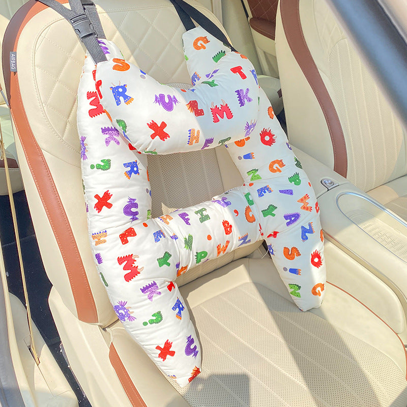 Car Safety Pillow / Rear-Seat Sleeping Cushion & Shoulder Pad (Prevents Neck Chafing)