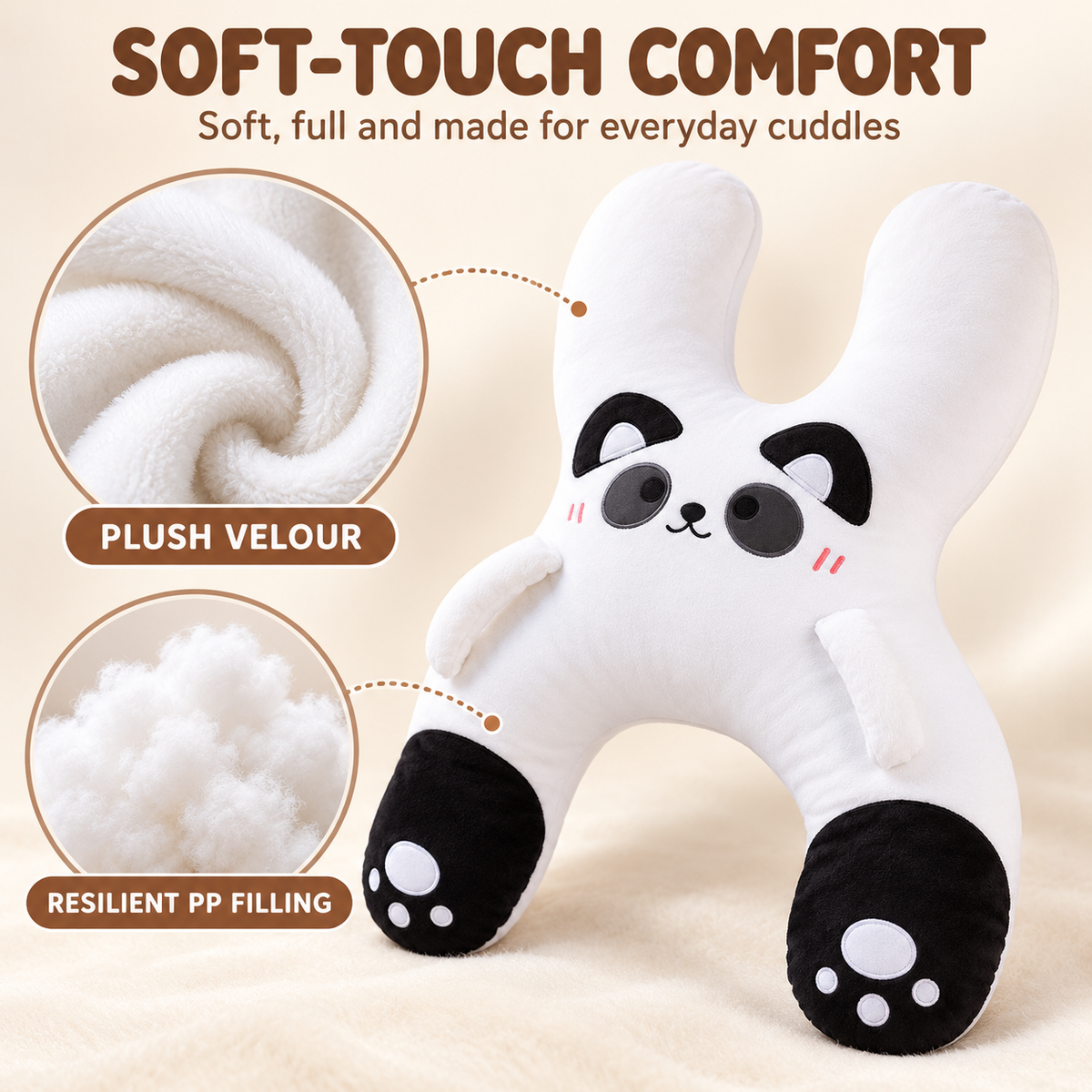 Car Headrest & Lumbar Support Pillow – Cute Cartoon Travel Pillow for Backseat Sleeping (Prevents Neck Chafing)