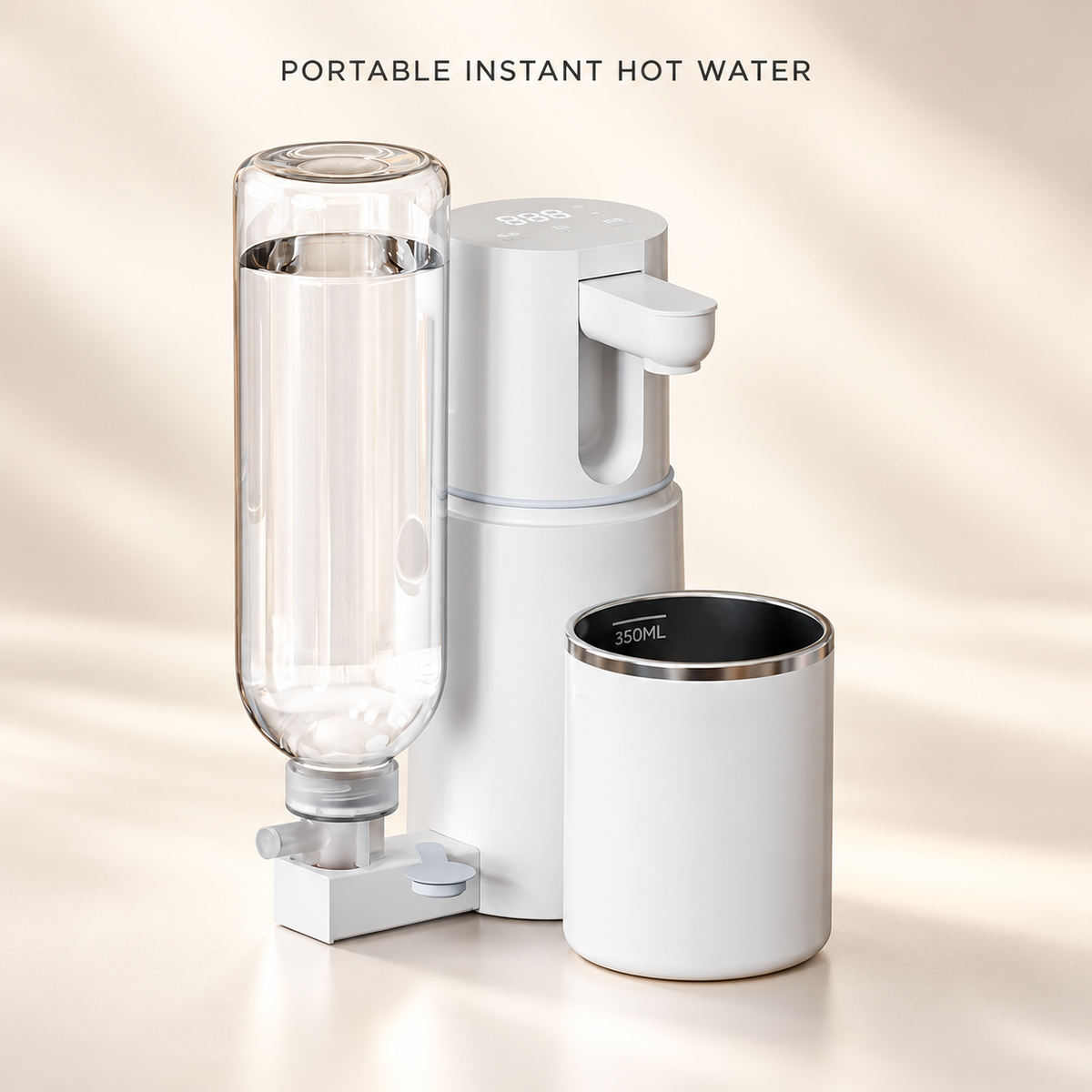 Portable Instant-Heating Water Dispenser – Compact Mini Water Heater for Travel and Home Use with Adjustable Temperature