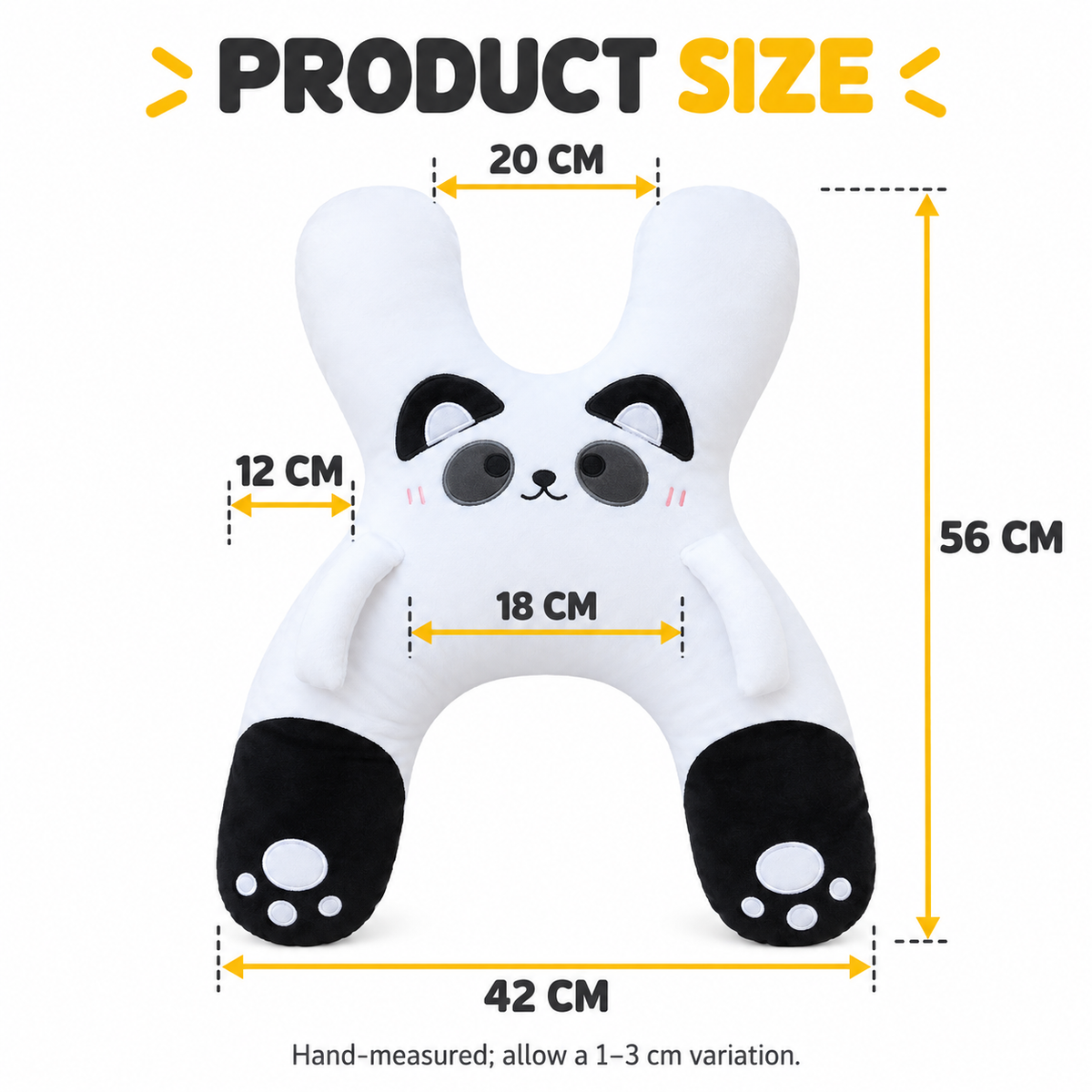 Car Headrest & Lumbar Support Pillow – Cute Cartoon Travel Pillow for Backseat Sleeping (Prevents Neck Chafing)